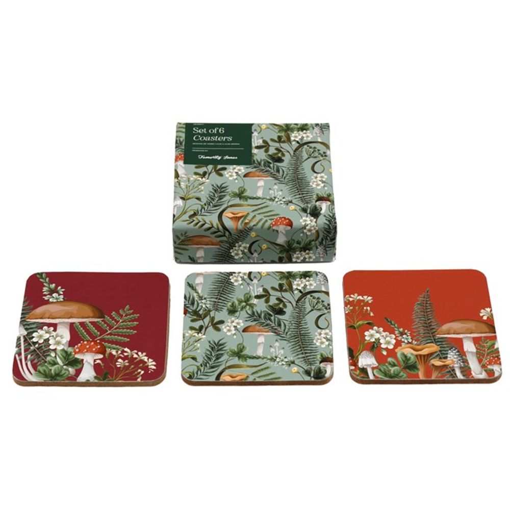 Set of 6 Forest Mushroom Coasters