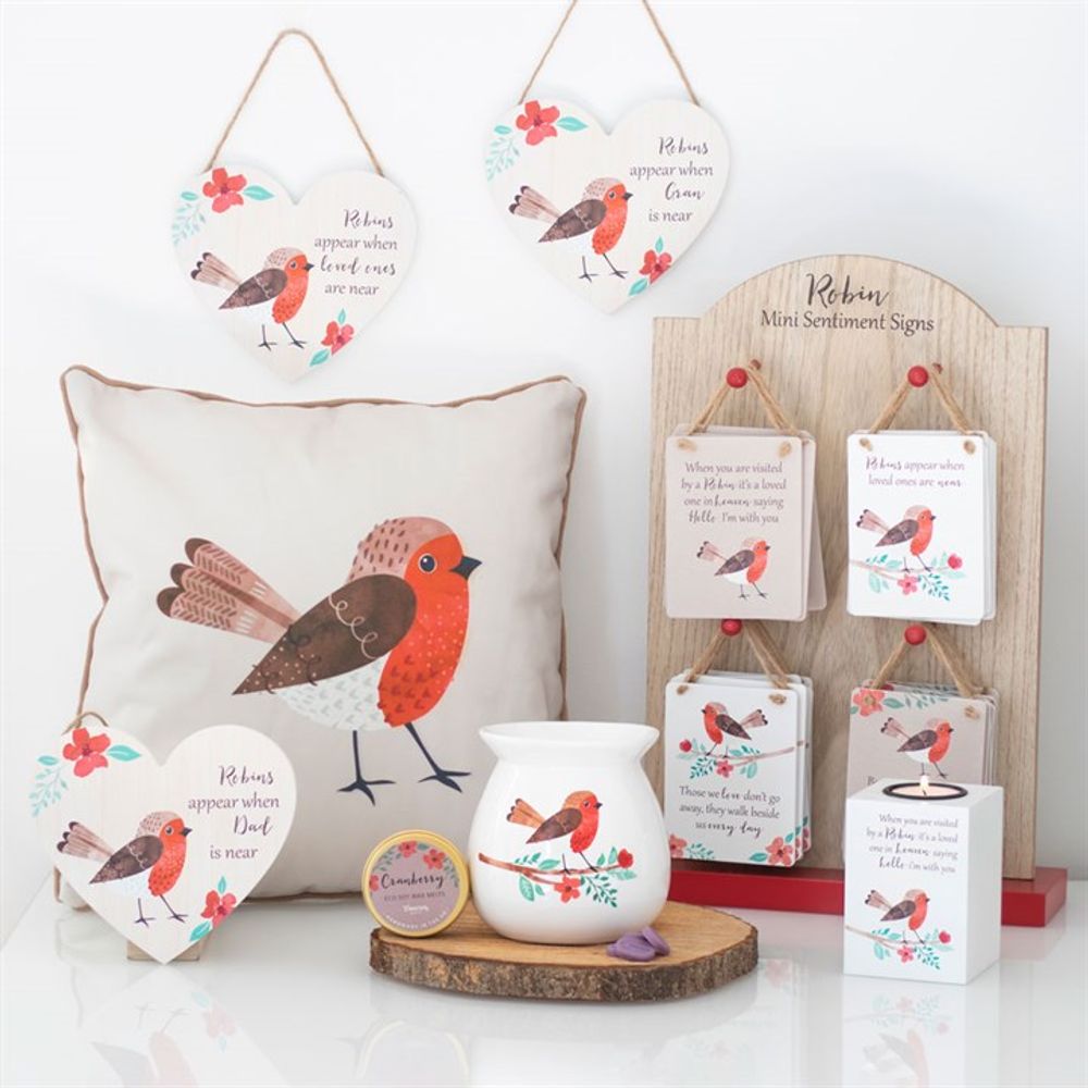 Winter Robin Square Cushion