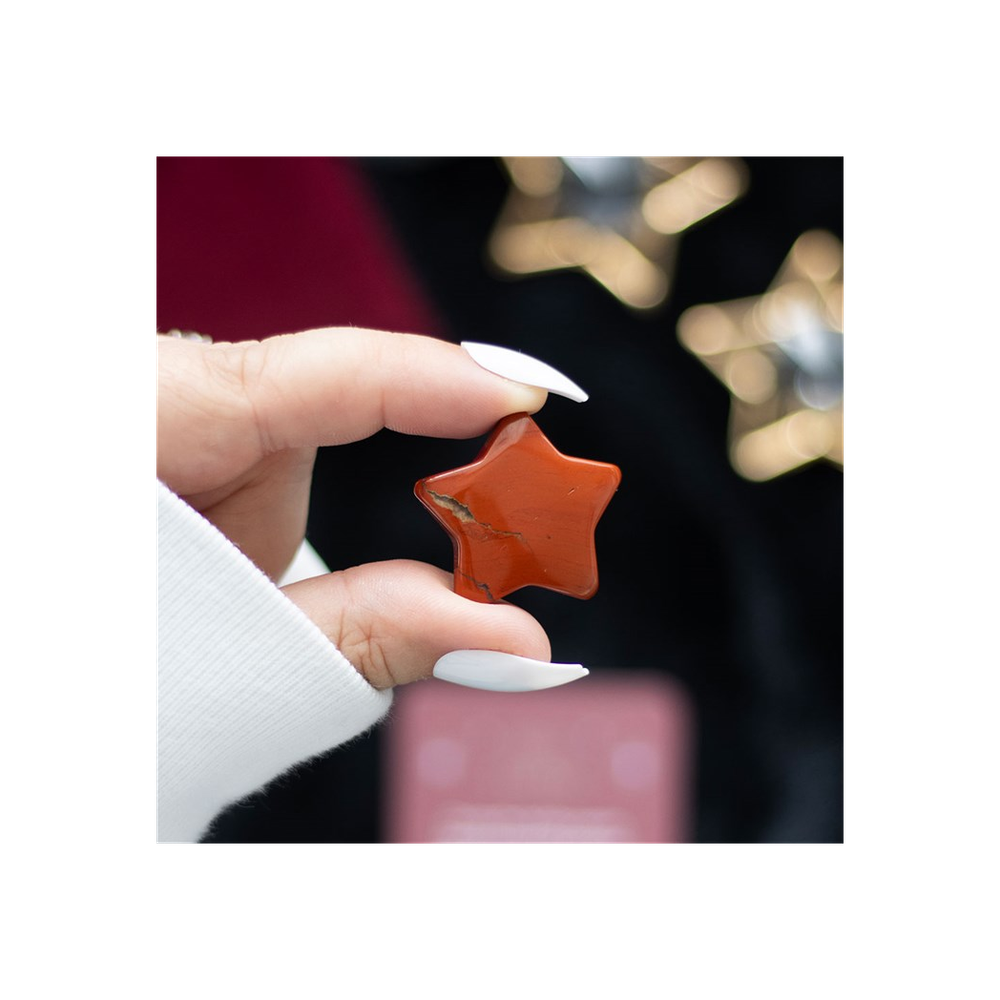 Red Jasper Crystal Star in a Bag