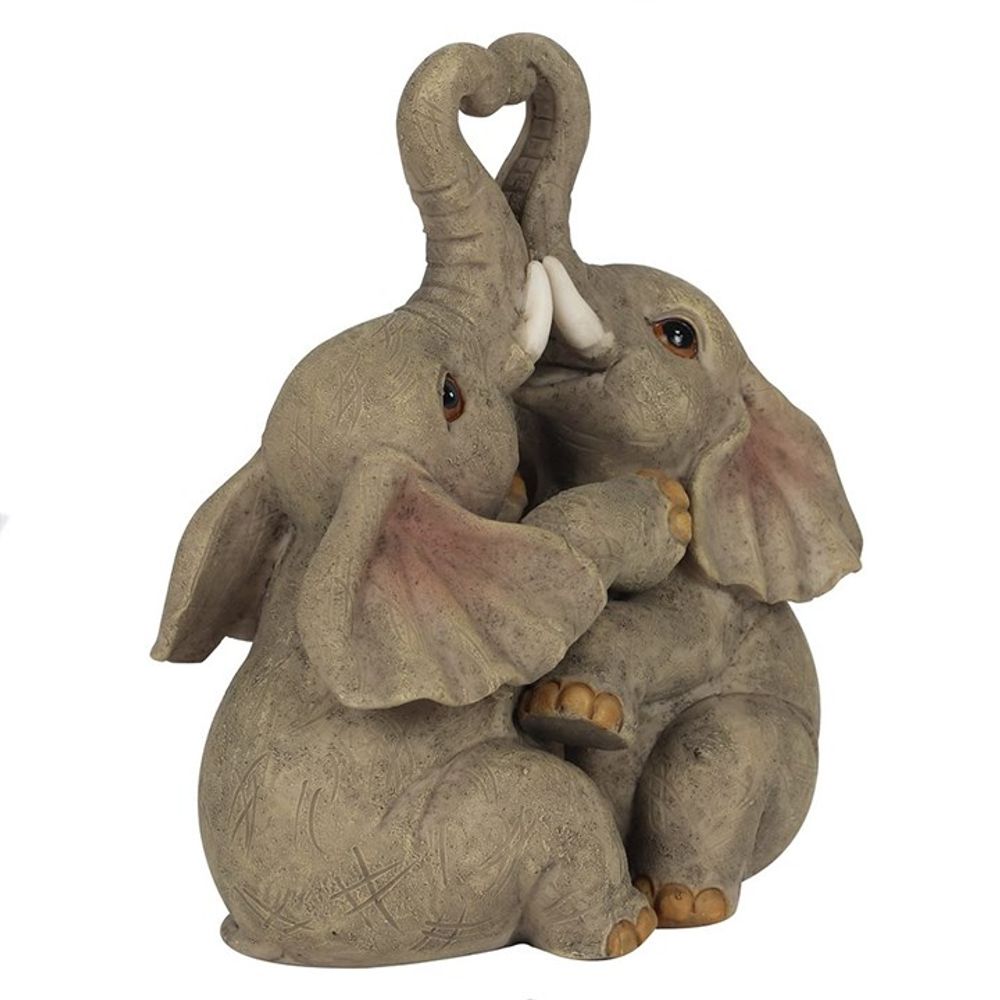 Elephant Embrace Elephant Couple Ornament