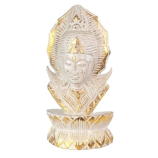 Whitewash Albasia Wood Thai Buddha