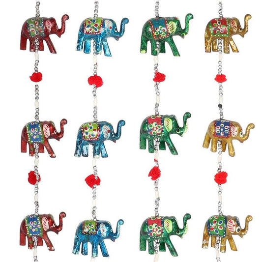 Assorted Hanging Elephant Decoration with Bell