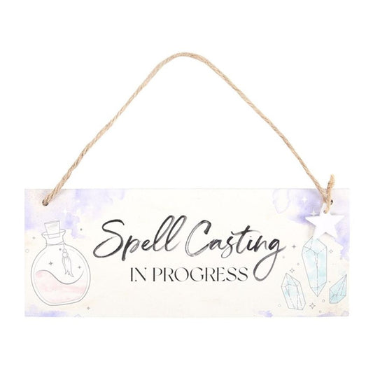 Spell Casting in Progress Hanging Sign