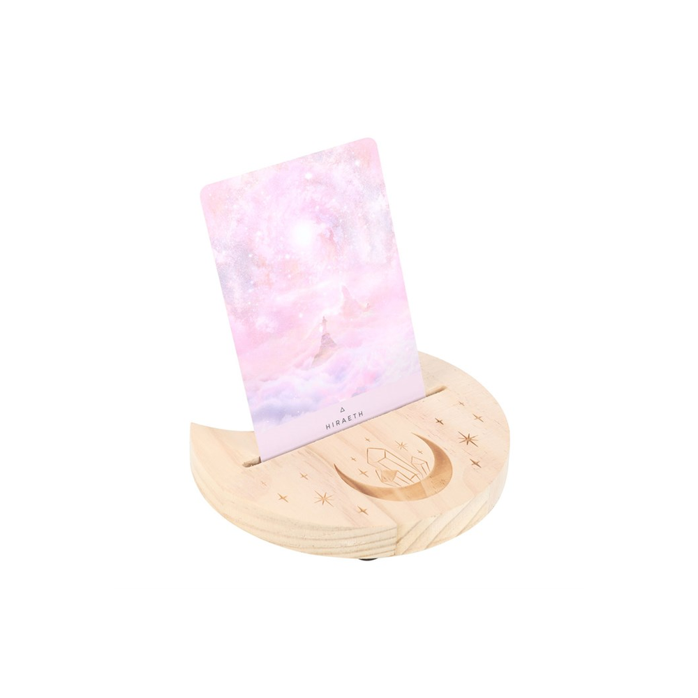 Natural Crystal Crescent Moon Tarot Card Stand